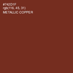 #742D1F - Metallic Copper Color Image